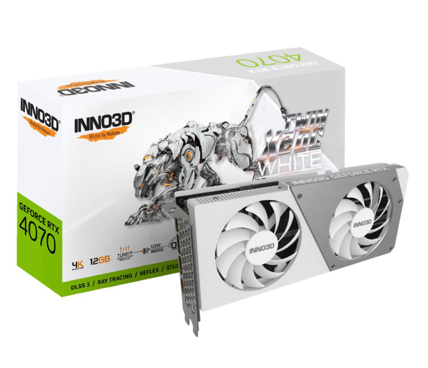 INNO3D GeForce RTX 4070 X2 OC WHITE 12GB GDDR6X - 1130785 - zdjęcie